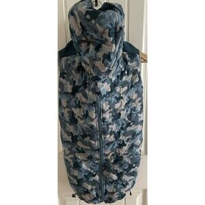 Reddy Dog Camo Puffer Jacket Blue  Camouflage Zipper 3XL Detachable Hoodie